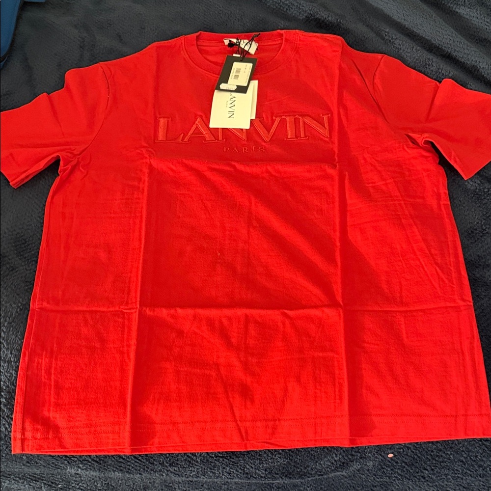 Lanvin Bold Red Short Sleeve Tee size M brand new with tags